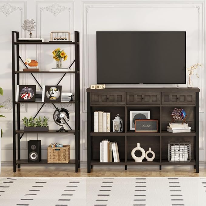 FATORRI Rustic 6 Cube Storage Organizer Bookshelf - Image 8
