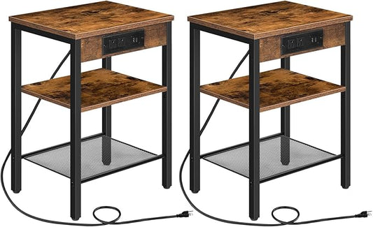 HOOBRO Side Tables Set of 2 by HOOBRO