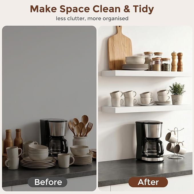 fuqing White Floating Shelves | 24 Inch Wood Floating Shelves - Image 7