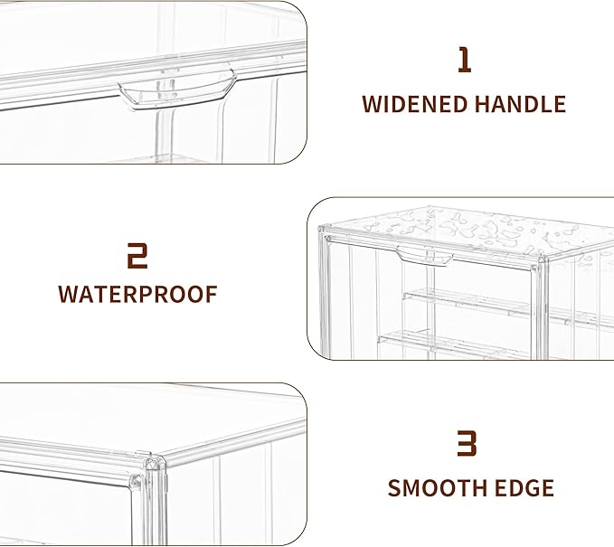 3 Pack Display Case for Collectibles 4 Layer Updated Adjustable Acrylic Display - Image 7