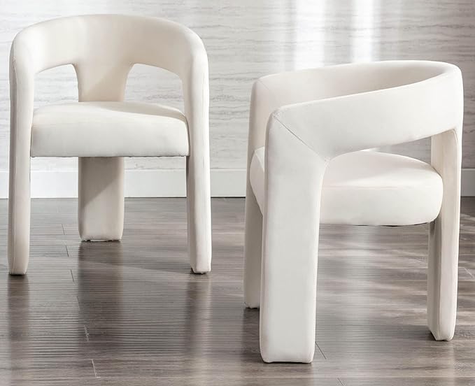 VESCASA Velvet Barrel Dining Chair - Image 7