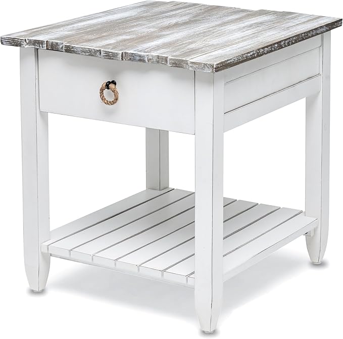 Sea Wind Florida Picket Fence Wood End Table by LineageCollections