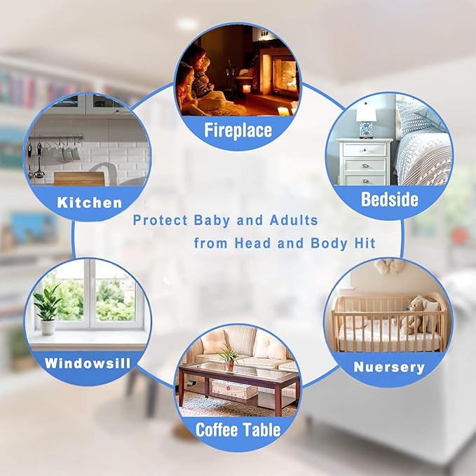 Edge Protector 100% Silicone, Baby Proofing Clear Table Corners Guards - Image 4