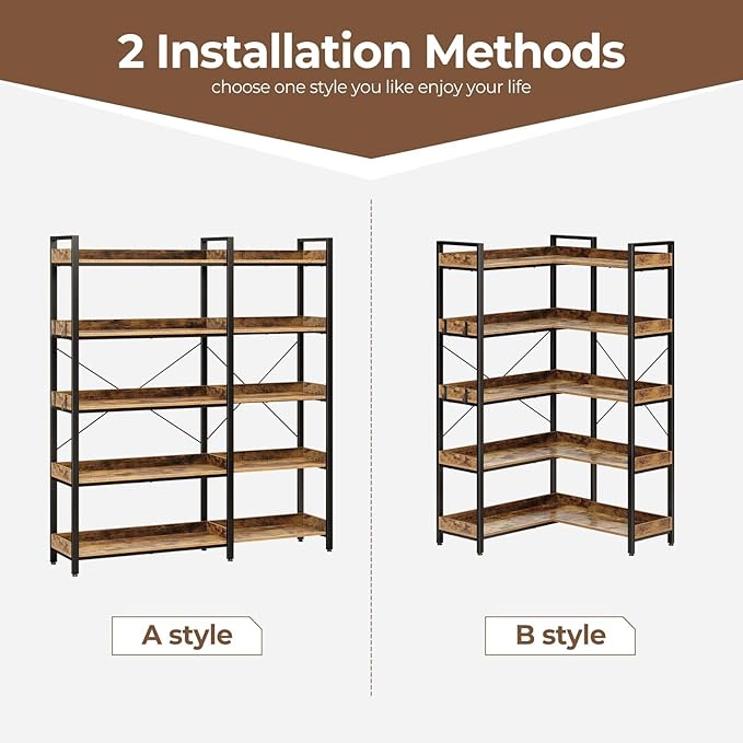 Rolanstar Bookshelf 5 Tier - Image 7