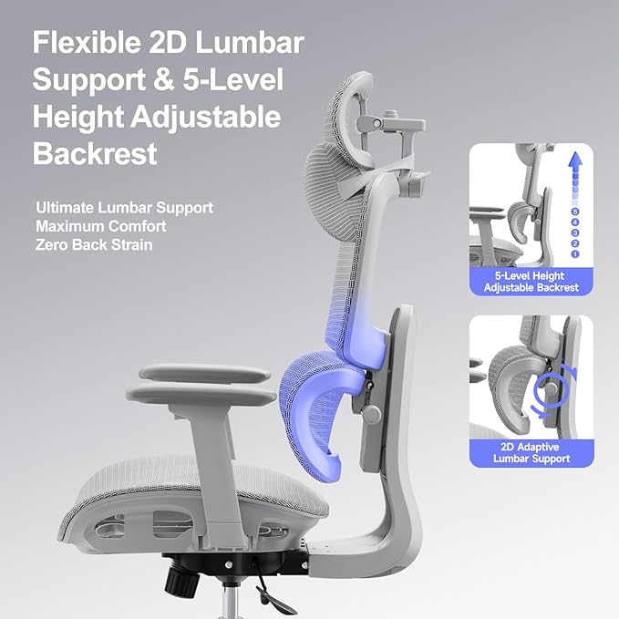 Ergonomic Office Chair with 3D Headrest, Computer Chair with Adjustable - Image 6