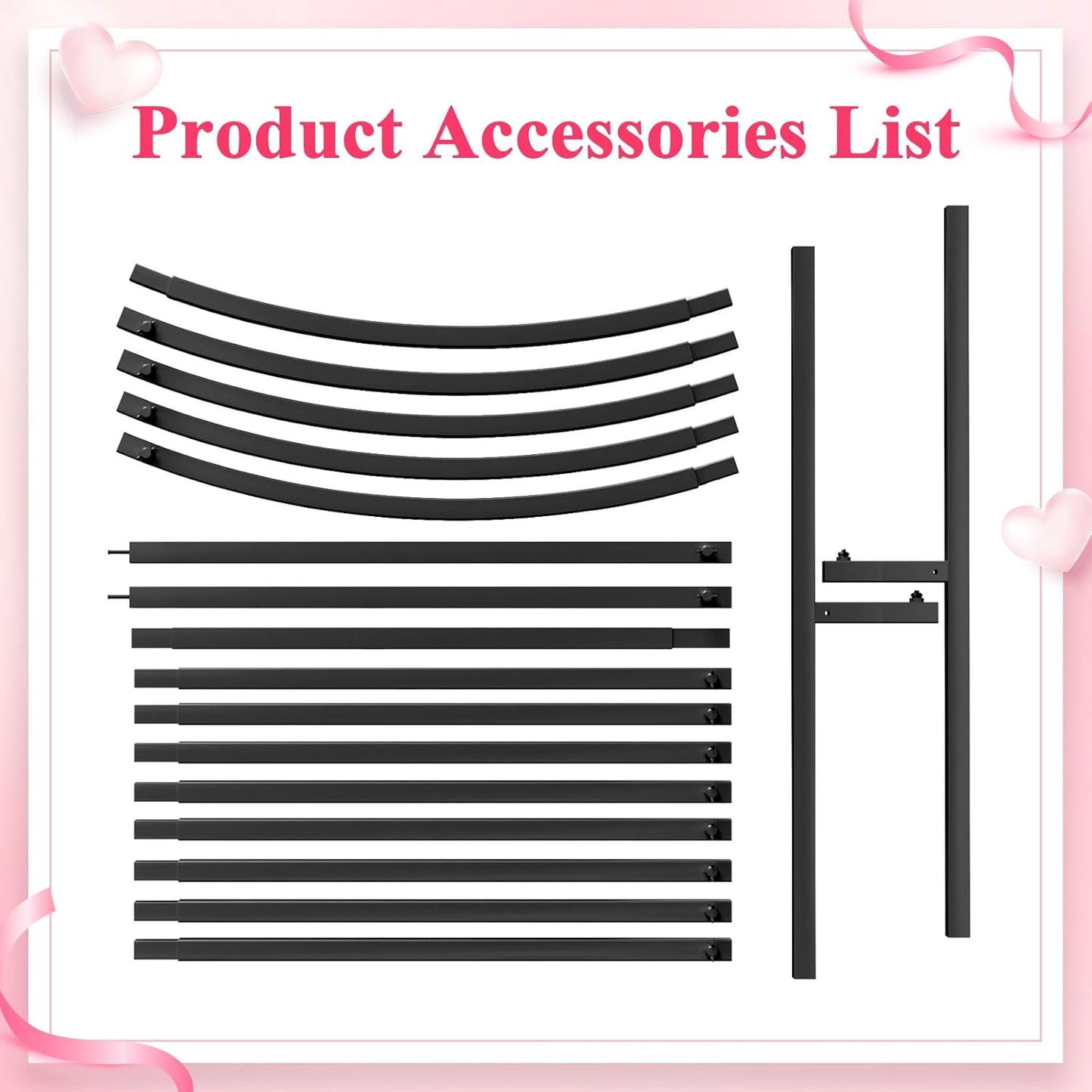 Wokceer Wedding Arch Backdrop Stand 8 FT Metal Backdrop Arch Stand for Wedding Ceremony Birthday Party Bridal Shower Floral Balloon Arch Decoration