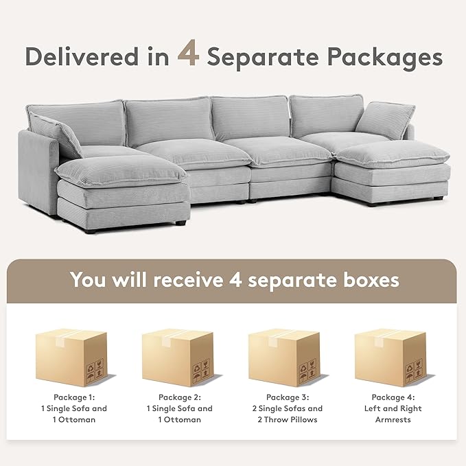 ROWHY 148'' Sectional Cloud Couch - Image 3