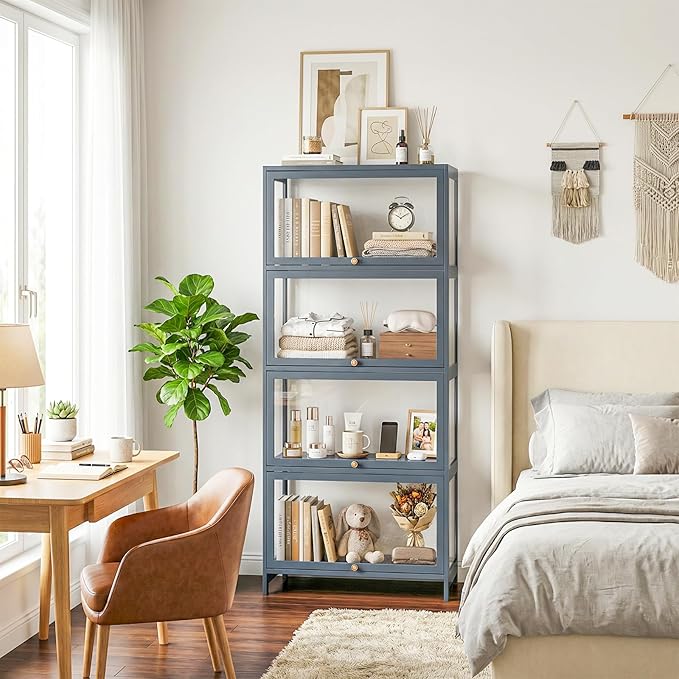 4-Tier Clear Display Cabinet - Image 7