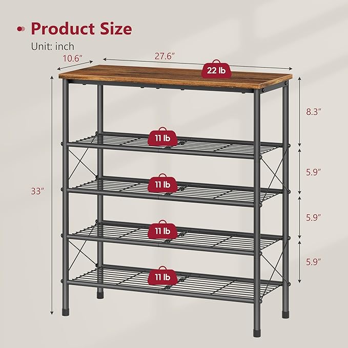 Tajsoon 5 Tier Shoe Rack Organizer - Image 3