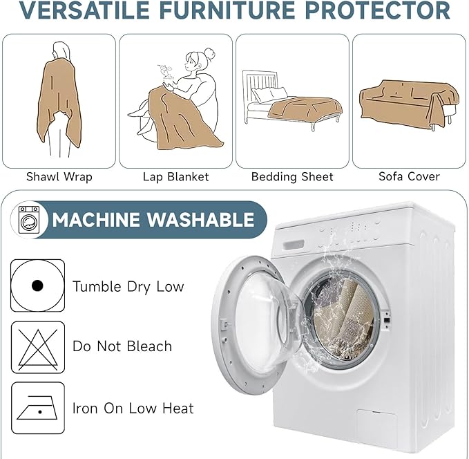 VClife Sofa Cover Washable Soft Plush Couch Cover - Image 6