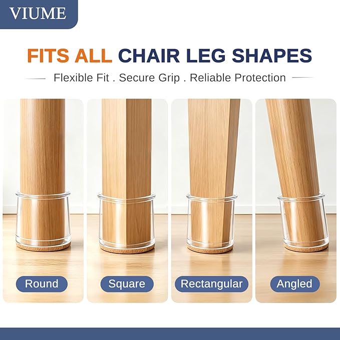 VIUME 24 Pcs Chair Leg Floor Protectors - Image 5