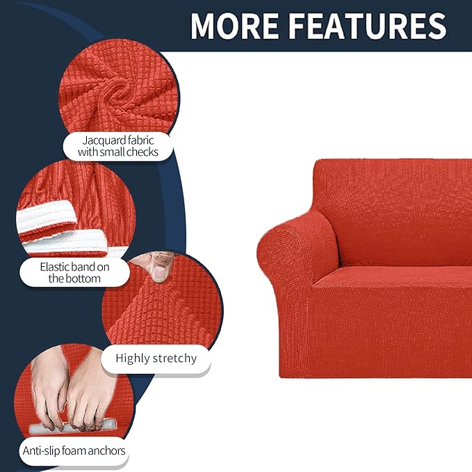 Cupuamon 2026 New Stretch Loveseat Sofa Slipcovers Couch Cover - Image 4