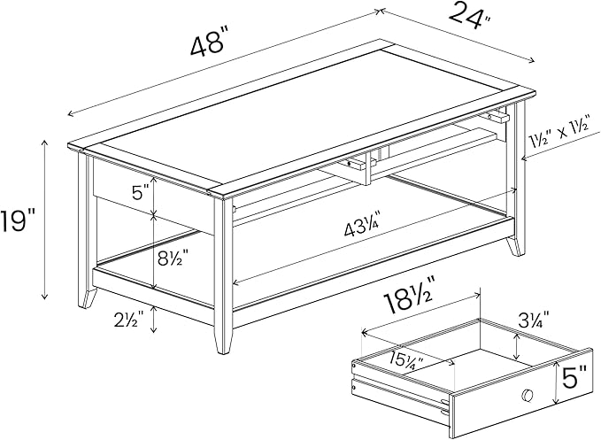 Grain Wood Furniture Greenport Coffee Table - Image 2