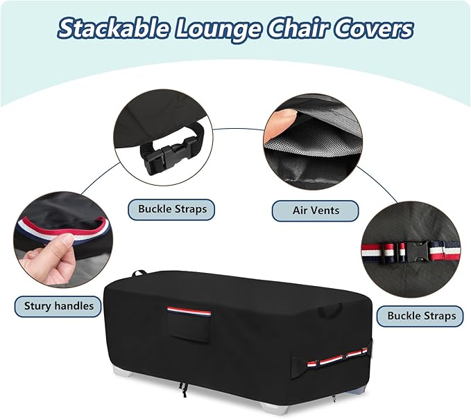 600D Heavy Duty Outdoor Waterproof Lounge Chair Cover - Image 4