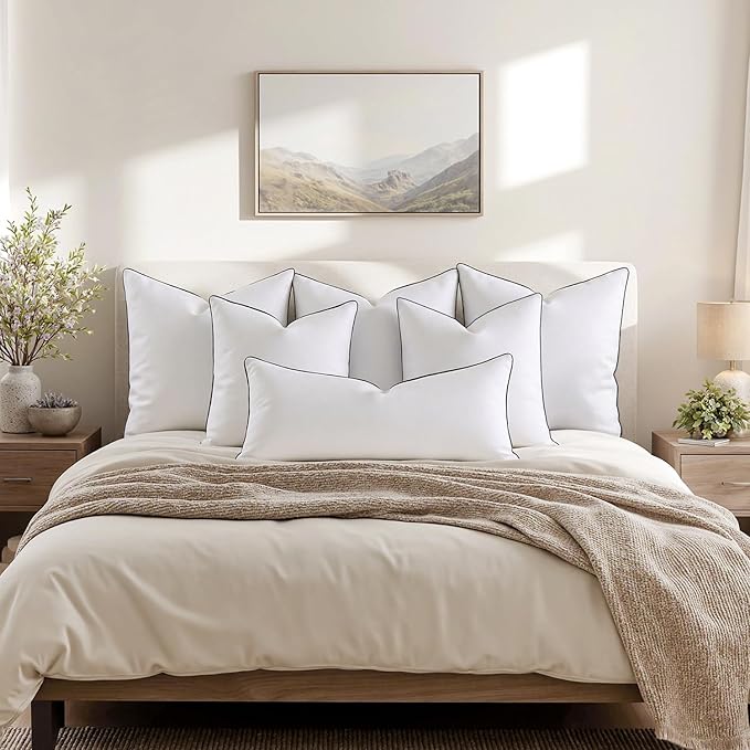 MIULEE Goose Feather Down 14x36 Pillow Insert - Image 7