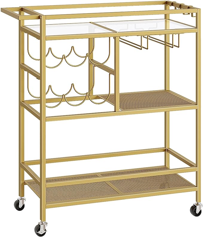 MAHANCRIS Bar Cart for Home, 3-Tier Serving Cart by MAHANCRIS