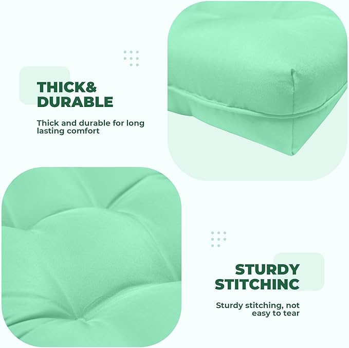 DANGHOOGY Wicker Chair Cushions, Waterproof Outdoor Loveseat Cushions - Image 5