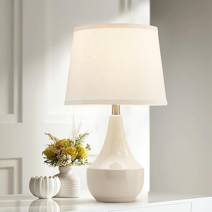 GyroVu 18" Table Lamp Set of 2, Ceramic Table Lamp Classic Beside Lamps - Image 8
