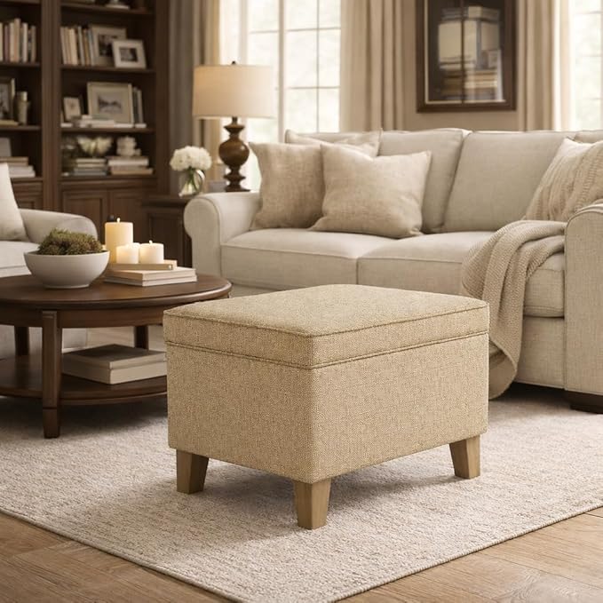 Homepop Home Decor | Medium Square Storage Ottoman - Image 2
