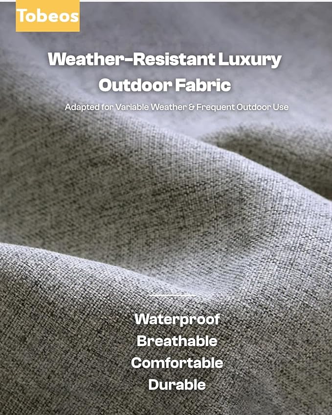 HDPE 4 Piece Patio Furniture Set, All-Weather Outdoor Couch - Image 4