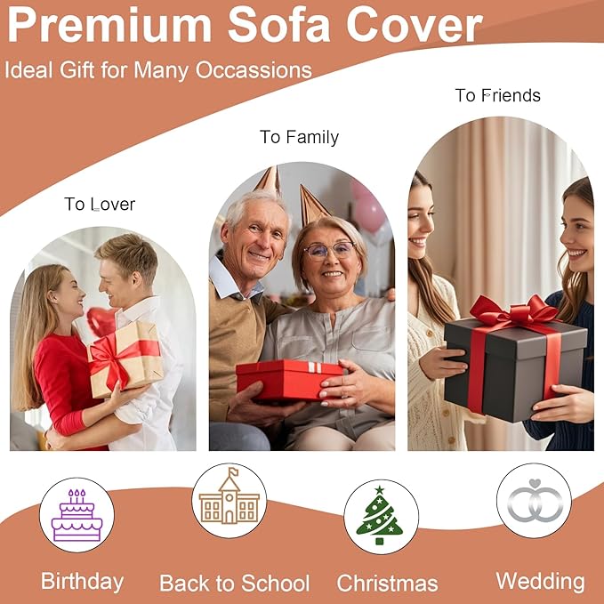VClife Small Couch Cover for Dog, Washable Sofa Cover for Pet Washable Soft - Image 9
