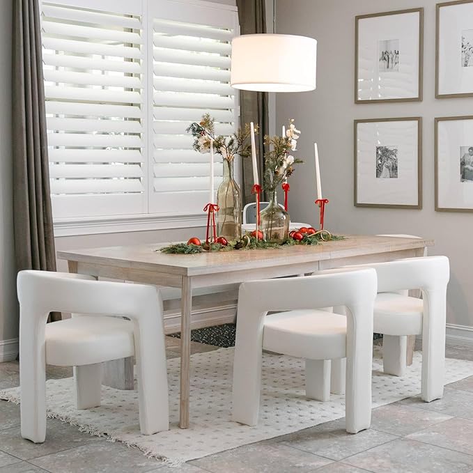 VESCASA Faux Leather Barrel Dining Chair by VESCASA