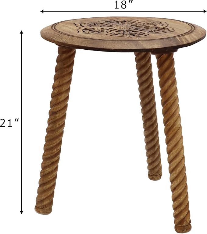 COTTON CRAFT Solid Wood End Table - Image 3