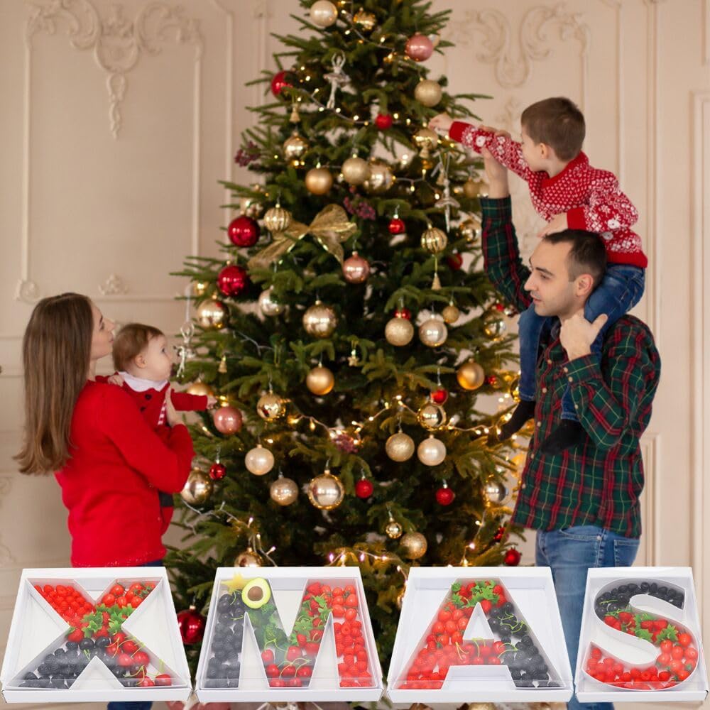 12" Fillable Cardboard Letter Charcuterie Gift Cupcake Box With Cover Sweets Packaging (A)