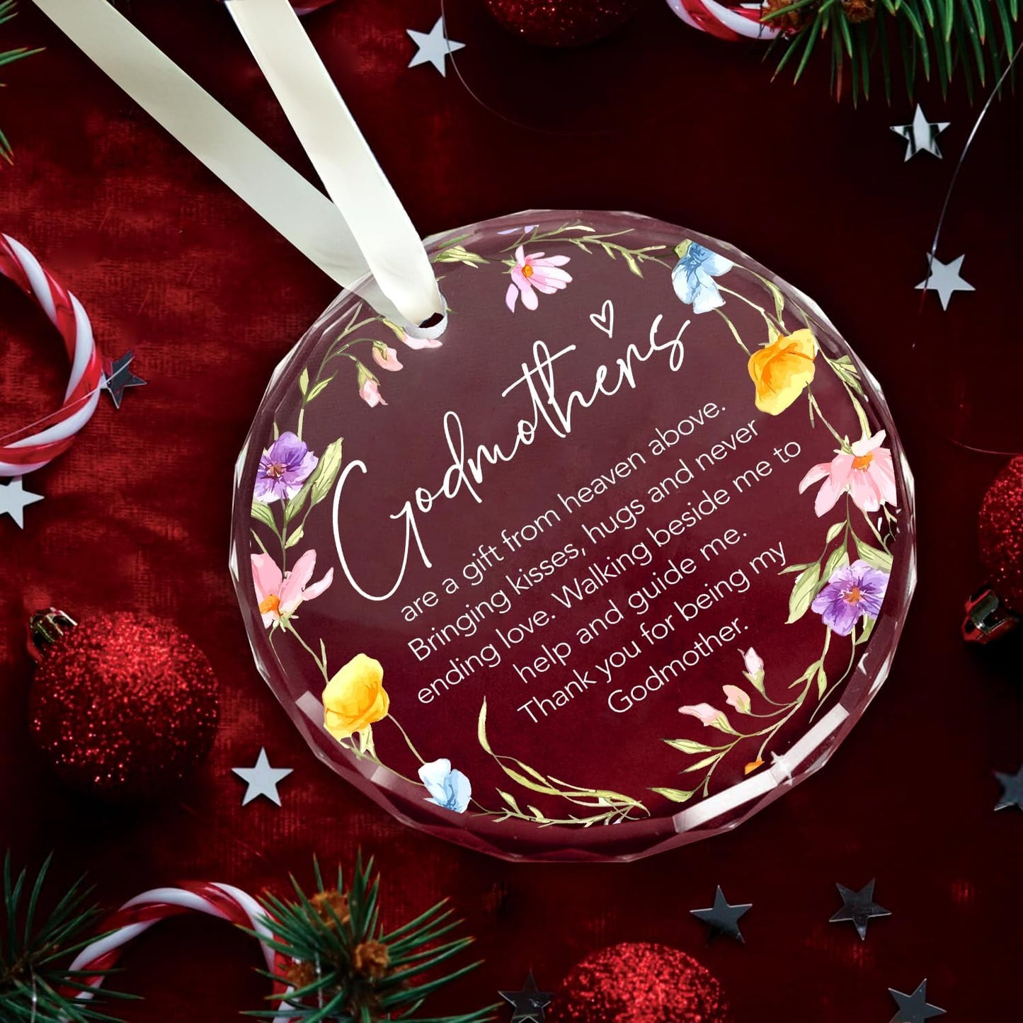 NewEleven Godmother Proposal Gift - Birthday Gifts, God Mother Gifts for Women - Meaningful Godmother Gift from Godchild, Goddaughter, Godson - Christmas Ornaments