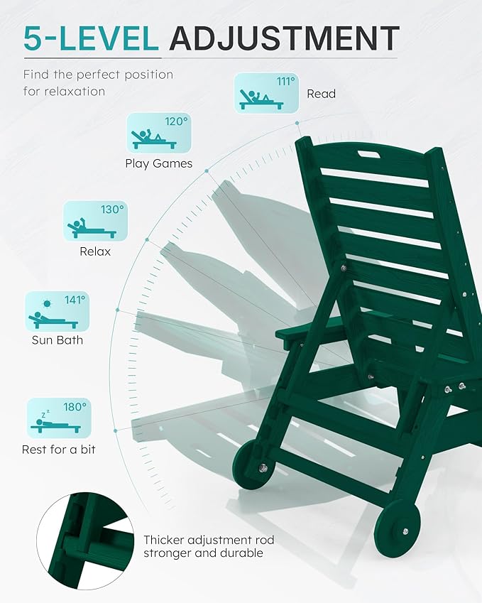 Patio Chaise Lounge Chair Outdoor - Image 4