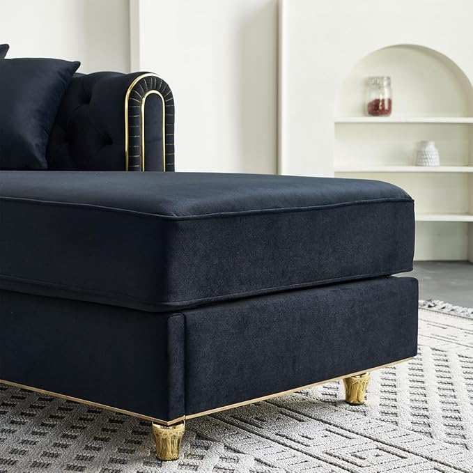 Luxury Velvet Chaise Lounger - Image 4