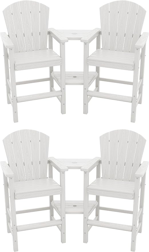 SERWALL Tall Adirondack Chairs Set of 4 by SERWALL