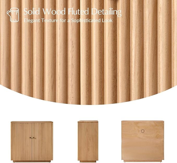 HULALA HOME Solid Wood Sideboard Buffet Cabinet - Image 6