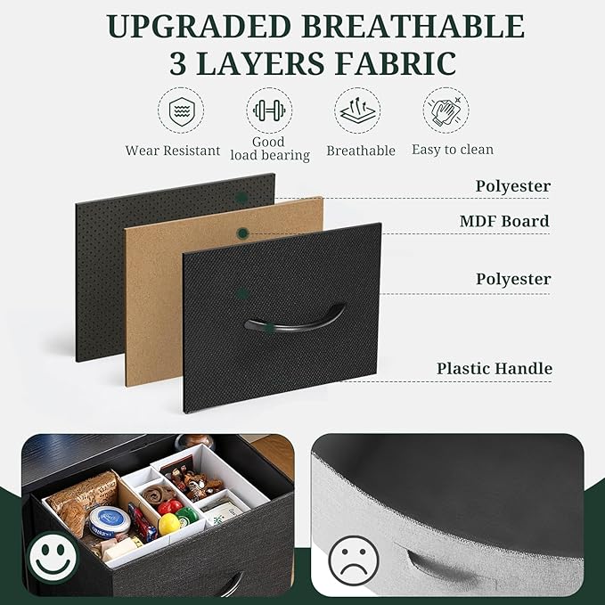 8-Drawer Dresser for Bedroom, Anti-Tip Tall Storage Organizer Chest of Drawers - Image 6