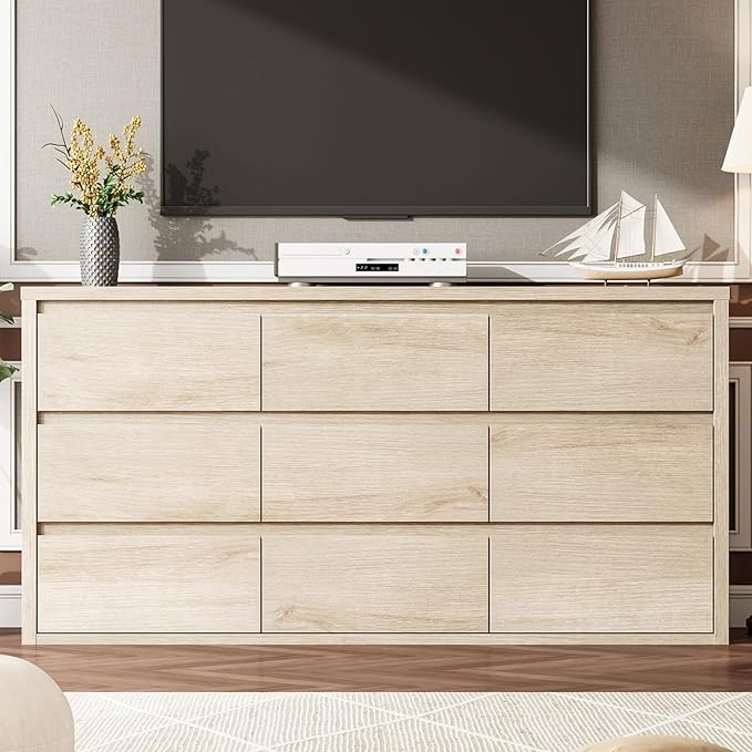 GarveeHome 9 Drawer Dresser for Bedroom, Wide Modern Chest of Drawers, Large - Image 3