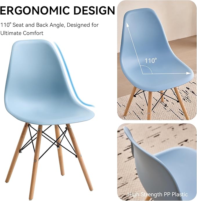 5-Piece Round Dining Table Set, Small 31.5" Kitchen Table Chairs Set of 4 Space - Image 5