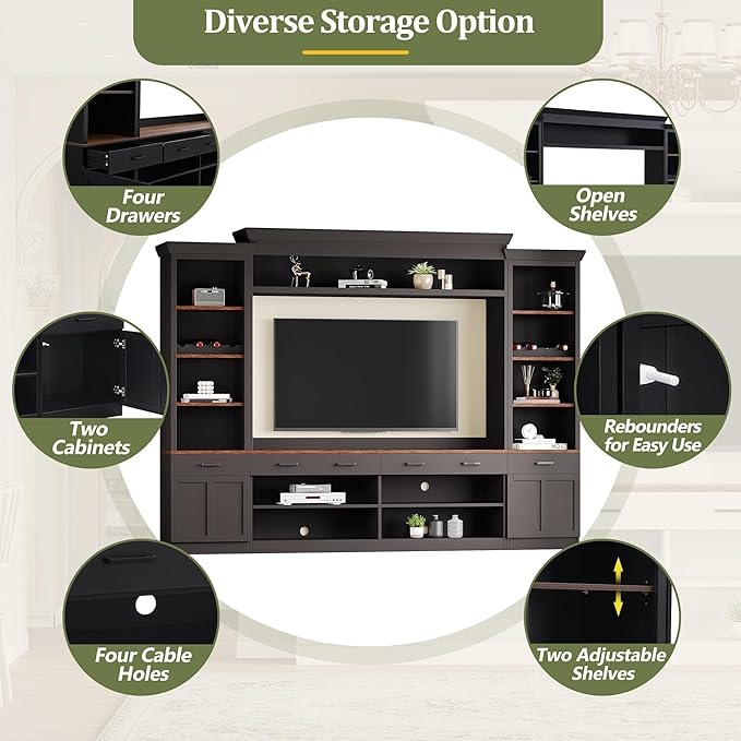 Merax Minimalist Entertainment Wall Unit Set - Image 4