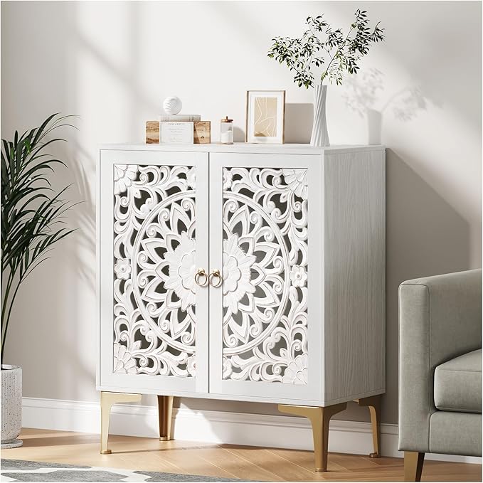 JOINICE Accent Cabinet with Doors, Sideboard Buffet Cabinet with Storage - Image 6