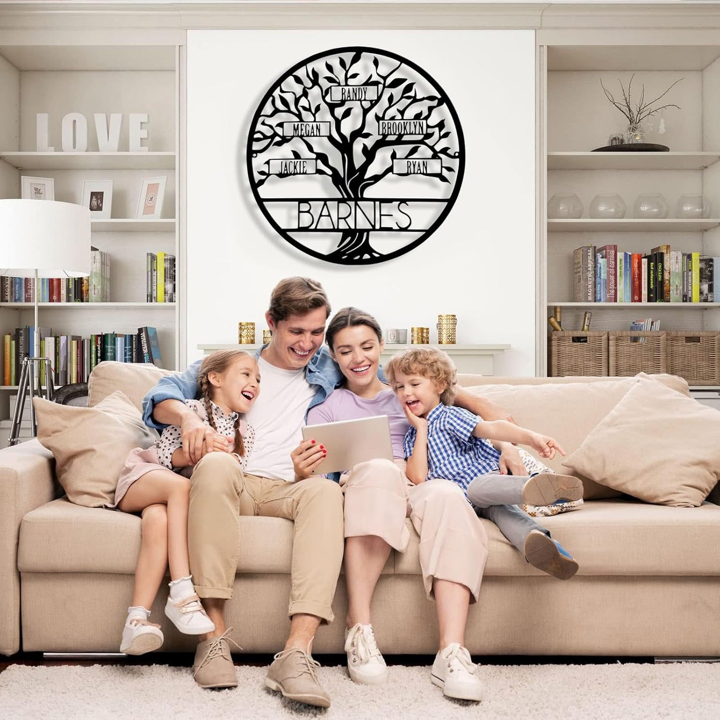 Personalized Tree of Life Metal Sign Wall Art Decor, Custom Wedding Gifts for Couples, Custom Family Name Sign, Christmas Valentine's Day Housewarming Gifts