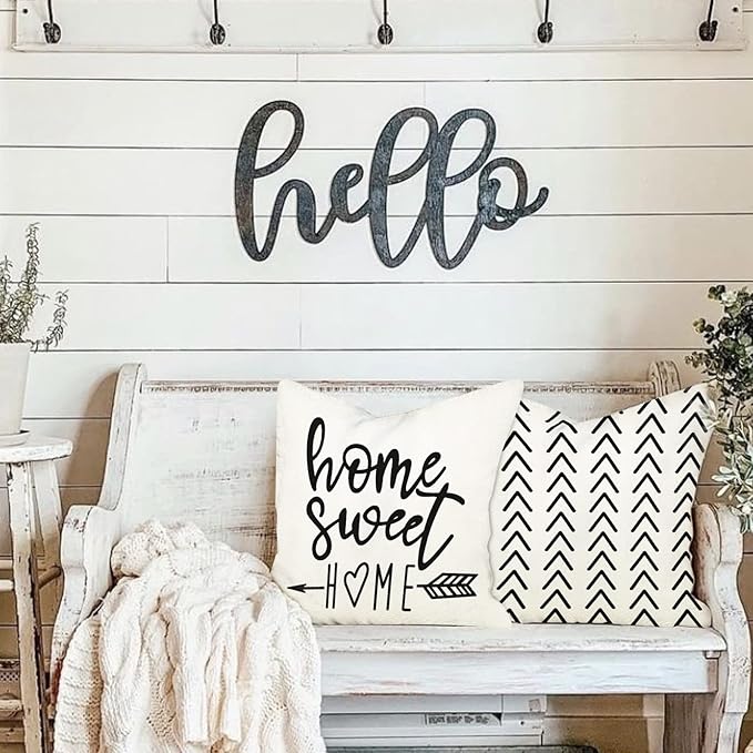 YCOLL Pillow Covers 18x18 Set of 4, Modern Sofa Throw Pillow Cover, Decorative - Image 2