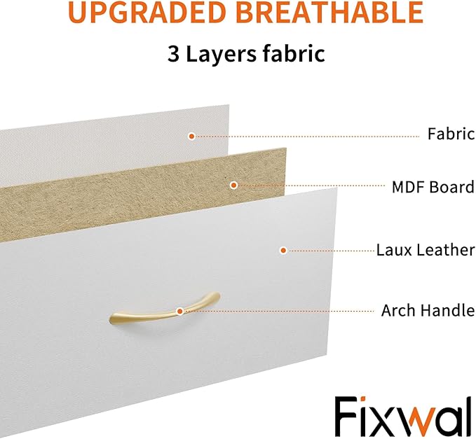 Fixwal Tall Narrow White Dresser - Image 7