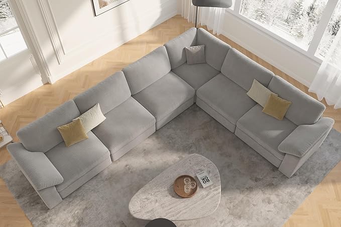 EASE MOOSE Oversized Sectional Modular Sofa, Large L Sectional Couch Wide Deep - Image 4