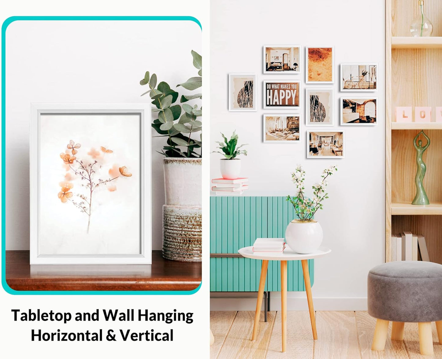 LaVie Home 5x7 Picture Frames (12 Pack, White) Simple Designed Photo Frame with High Definition Glass for Wall Mount & Table Top Display, Set of 12 Classic Collection