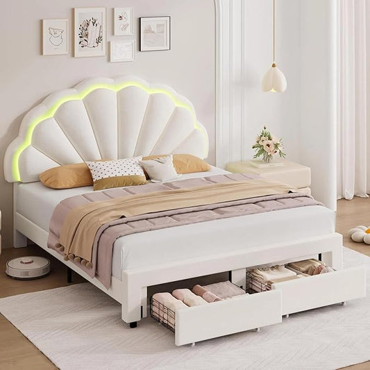 HIFIT Queen Upholstered Smart LED Bed Frame by HIFIT