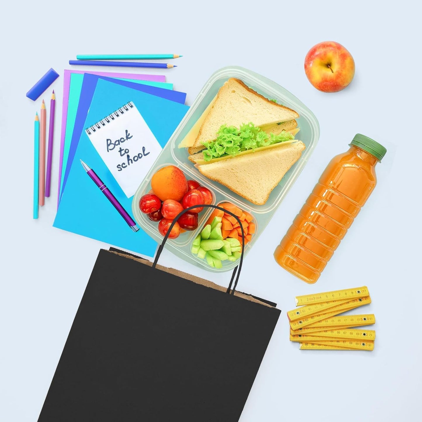 GSSUSA 12000 Pack 8x4.25x10 Inch Paper Bags with Handles Bulk, Black Paper Gift Bags for Small Business, Heavy Duty Bulk, for Birthday Party Favors, Shopping, Retail