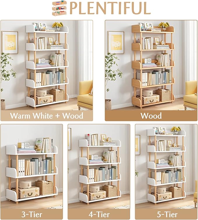 OSCHF 4-Tier Wooden Open Bookcase - Image 4