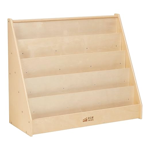 ECR4Kids Single-Sided Book Storage and Display, Montessori Furniture by ECR4Kids