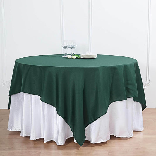 Efavormart 54x54 Hunter Emerald Green Wholesale Linens Seamless Polyester Square Tablecloth for Wedding Banquet Party Restaurant
