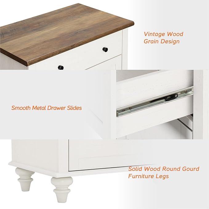 WAMPAT 34’‘ White Buffet Cabinet - Image 5