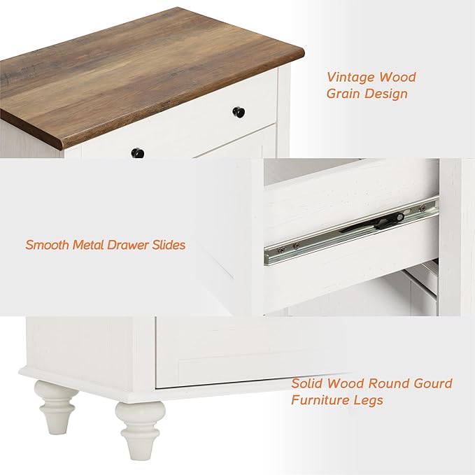 WAMAPT Buffet Cabinet with 4 Doors and 2 Drawers, Large Coffee Bar Table Wood - Image 5